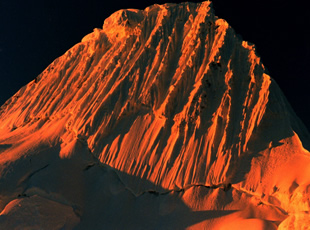Alpamyo mountain Cordillera Blanca